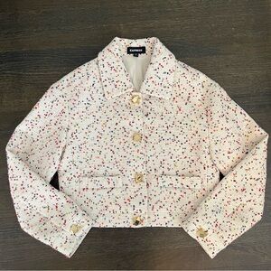 Express Multicolor Tweed Semi-Cropped Jacket